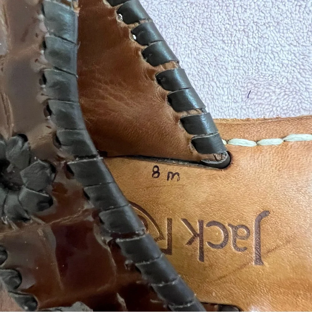 Jack Rodgers Brown Leather Sandals Size 8
